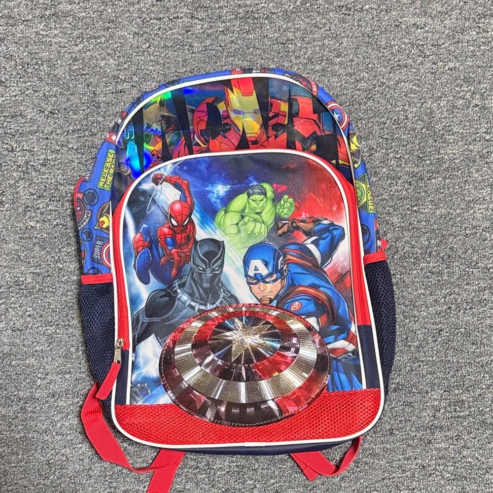 Marvel Avengers Super Heroes 17" Backpack Front Pocket Water Resistant Canvas